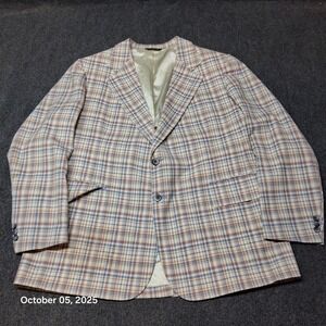 Mens Plaid Blazer Size 40 Cricketeer For Wilsons Vintage